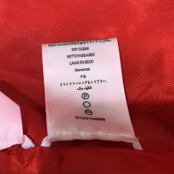 BCBGMAXAZRIA Peacoat Pea Coat Size Large Orange Red Wool Blend - Picture 8 of 13